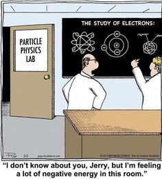 two men are in front of a blackboard with the words'i don't know about you, jerry, but i'm'm feeling a lot of negative energy in this room