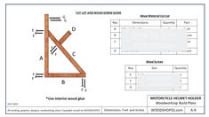 the diagram shows how to make a wooden table frame for an outdoor dining room or kitchen