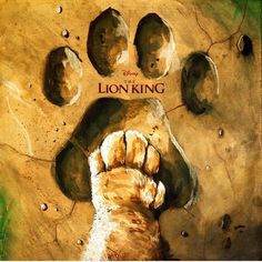 the lion king movie poster with paw prints