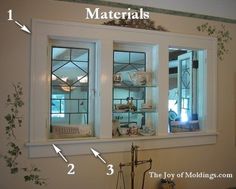 an image of a kitchen window with instructions on how to fit it and what to put them in