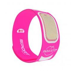 a pink wristband with white writing on the front and side, that says papa kilo