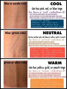 Make Up Yeux, Dark Lipstick Colors, Skin Tone Makeup, Neutral Skin Tone, Skin Undertones, Mode Tips, Warm Skin Tone, Hair Color Chart, Cool Skin Tone