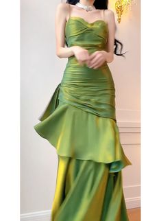 Any things please feel free to contact us: sales@cutedressy.com ******* Product Details******* Product Number:#XVR3 Fabric: Satin Color: Green Back Style: Zipper Hemline: Floor Length Making time: 2-3 weeks, Shipping time: 3-5 working days. Custom size/color, Rush Order is available, and no extra cost. ******* Custom Measurements******* For better fitting, You can leave us the following information in the order notes when you check out, and please have a look our measuring guide at first: : Bust: ________inch/cm, Waist: ________inch/cm, Hips: ________inch/cm Hollow to knee( for knee length dress only):________inch/cm Hollow to Floor(without shoes): ________inch/cm Your Height without shoes______, The Shoes height you will wear with the dress:______ Occasion date:___ Party Dress Green, Green Silhouette, Green Formal Dress, Green Formal Dresses, Prom Season, Multi Way Dress, Velvet Prom Dress, Floral Dress Formal, Color Rush