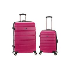 This 2 pc. Set is made of ABS. The major benefits of this material - it is extremely lightweight, it is durable, and protects the contents of your luggage. Eight multi directional spinner wheels rotate 360 degrees for easy maneuverability. This luggage allows you to pack more while avoiding the excess weight surcharges imposed by most airlines. Size: OSFA. Color: Pink. Gender: unisex. Age Group: adult. Rockland Luggage, Hardside Luggage Sets, Hard Suitcase, Lego Gifts, Hardside Spinner Luggage, Spinner Luggage Sets, Lightweight Luggage, Hardside Luggage, Spinner Luggage