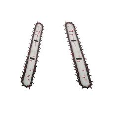 two white and black objects with spikes sticking out of it's sides on a white background