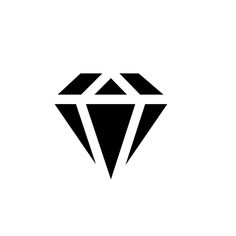 a black and white diamond logo