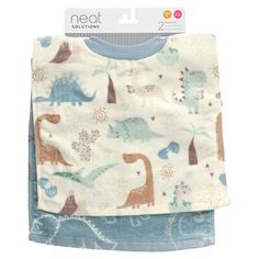 Machine WashablePerfect for toddlers! Fun Dino and graphic prints adorn this 2 pack set of soft, 100% cotton pullover bibs. Generously sized to provide full coverage for those messy meal times! The cotton velour terry fabric is absorbent like a towel and has a soft, comfortable rib knit neck, just like a tee shirt. Stretchy rib knit neck provides a close fit to help keep clothes clean and dry and is quick and easy to put on and remove. Stylish and practical! Meal Times, Terry Fabric, Cotton Pullover, Baby Ideas, Baby Bibs, Baby Items, Meal Time, Bibs, Dinosaurs