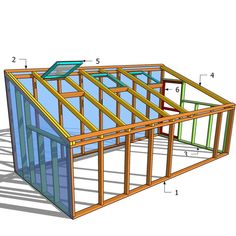 an image of a house being built with the roof framing cut out and measurements on it