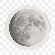 the full moon is shown in black and white