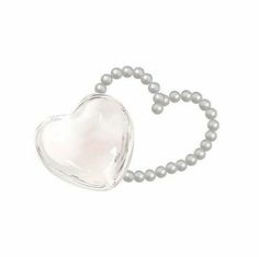 a heart shaped glass beaded necklace with pearls