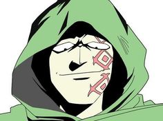 a person wearing a green hoodie and glasses