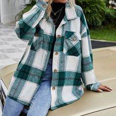 New Plaid Flannel Button Down Jacket On Top Armpit To Armpit 24.7” M, 6 Length 30.3” 100% Polyester Good Winter Weight Really Warm And Cozy 2 Front Pockets Keywords: Vacation Winter Summer Spring Fall Luxury Chanel Ladies Woman’s Wear Winter All Season Shirts & Blouses Jersey Tops Party Day Going Out Shirts White Accessories Dress Style Cocktail Sleeves Cardigan Pair With Sweater Preppy Sexy Hot Boho Trendy Vogue Posh Sassy Girly Date Night Elegant Dressy Fashionable Chic Tomboy Simple Bold Fun Fall Fashion Flannel, Women Fall Fashion, Sweater Preppy, Office Casual Outfit, Jersey Tops, Going Out Shirts, Long Sleeve Outerwear, White Accessories, Flannel Jacket