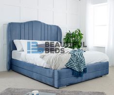 storage room bed Crushed Velvet Bed, Storage Beds, Winged Headboard, Designer Bed, Space Saving Beds, Fabric Bed Frame, Beautiful Beds, Modern Bed Frame, Modern Sofa Set