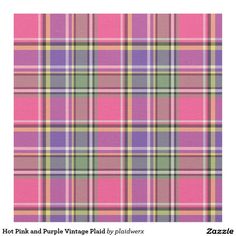 a pink and green plaid fabric