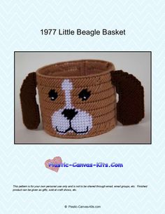 a brown and white beaded dog basket