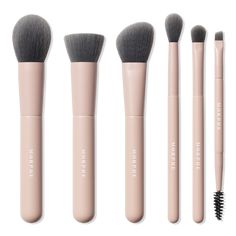 Mini Makeup Brush Set, Makeup Brushes Aesthetic, Morphe Makeup Brushes, Fake Makeup, Makeup Brush Sets, Travel Brush, Travel Size Makeup, Travel Makeup Brushes, Makeup Sets