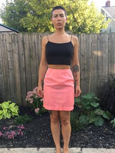 This is an amazing skirt/slip that is ready to make your life amazing. If you want to look great at the club or just out for the night, make this beauty yours. It is in good condition but has some black spots on it, pictured. They don't make the skirt any less amazing. There are no rips, holes or smells. It is see thru in the back but who cares. Measurements: laying flat and doubled Waist: 23 inches Hips: 36 inches Length: 18 1/2 inches Size on tag: 11 (fits like XS) Summer Retro Fitted Skirt, Retro Fitted Short Skirt, Retro Fitted Skirt For Summer, Retro High Waist Fitted Skort, Retro High-waist Fitted Skort, Retro Fitted High Waist Mini Skirt, Retro Lined Mini Skirt For Summer, Retro Lined Skirt For Summer, Retro High-waist Fitted Mini Skirt