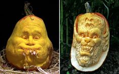 Mindblowing Halloween Pumpkin Carvings Ray Villafane, Pumpkin Carving Patterns Free, Carving Techniques, Easy Pumpkin Carving, Pumpkin Carvings, Pumpkin Carving Patterns, Digital Sculpture, Detailed Artwork