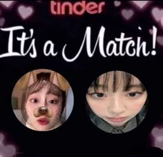 two people with their faces covered in makeup and the words under it's a match