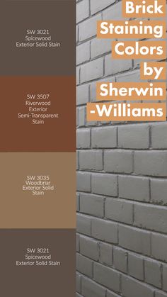 brick staining colors by sherylin - williams in the color brown and tan