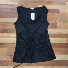 Beautiful Womens Tank Top Tie Up Front Style The Fabric Is 88% Polyester And 12% Spandex Here Are The Measurements Lenght Of The Top 30" Chest 38" Approx Womens Tank Top, Vintage Gothic, Gothic Style, Gothic Fashion, Style Dress, Womens Tank, New Color, Tank Tops Women, Fashion Dresses