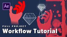 the full project workflow in adobe and after effects for photoshopped, with hands holding