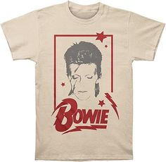 David Bowie Aladdin Frame Mens T-shirt* 100% Cotton Preshrunk* Officially Licensed Band T-shirt.* Brand New Adult Men's t-shirt. David Bowie was an English singer, songwriter, and actor who is considered one of the most influential musicians of the 20th century. His merchandise t-shirts are a popular way for fans to show their appreciation for his music and his iconic image. David Bowie merchandise t-shirts feature a variety of designs, including the singer's signature lightning bolt logo, album covers, and song lyrics. Some of the most popular designs include: The Ziggy Stardust lightning bolt logo t-shirt: This classic design features the lightning bolt logo that Bowie used during his Ziggy Stardust persona.