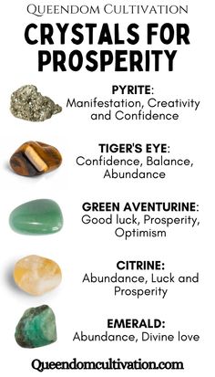 Crystals for Prosperity Understanding Crystals, Crystals For Prosperity, Prosperity Crystals, Crystals For Wealth, Organza Jewelry, Crystals Green, Aventurine Jewelry