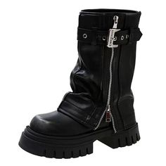 black platform chunky boots boogzel clothing Chunky Boots Men, Aesthetic Boots, Tabi Boots, Tabi Shoes, Most Comfortable Shoes, Metal Straps, Aesthetic Shoes, Chunky Boots, Shoe Shop