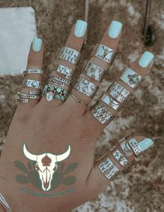 Western Stamped Rings - Etsy Weatern Rings, Western Silver Turquoise Ring Stamped 925, Southwestern Stamped Turquoise Ring Gift, Western Jewelry Rings Stamped, Stamped Rings Ideas Western, Cowboy Jewelry, Western Fashion Jewelry, Western Bracelets, Western Rings