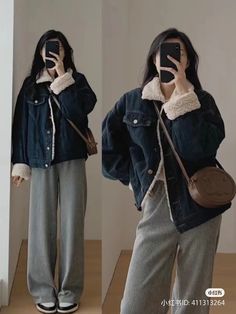 Aesthetic Korean Outfits Winter, Semi Cold Weather Outfits, Outfit Ideas For Winter Casual, K Fashion Women, Outfit Ideas Korean Winter, Korean Winter Outfits Women, Korean Winter Clothes, Korean Style Winter, Korean Winter Outfits