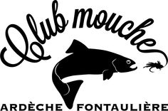 the logo for club mouche with a fish on it's back and words in french