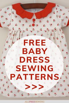 the free baby dress sewing pattern is easy to sew