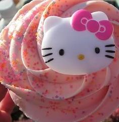 there is a hello kitty brooch in the air