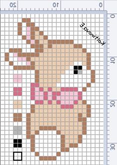 a cross stitch pattern with a dog on it