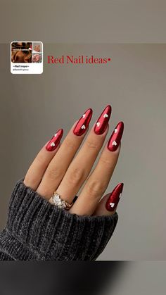 Red Wedding Nails, Indigo Nails, Heart Nails, Creative Nails, Holiday Nails, Nail Manicure