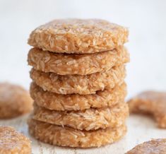 several cookies stacked on top of each other