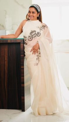 Dolly Jain 🇮🇳 on Instagram: "#SAREELS 419 I have worn many hand-painted sarees in the past, but this particular saree is truly unique.  This saree features full hand-painted cartoon characters on my all-time favorite organza saree , in the perfect combination of ivory and black.  As soon as I saw this saree, it took me back to my childhood when we had limited television channels and cherished every moment of watching cartoon films. Creating memories with these characters was so much fun. When I wore  this saree, it felt  like I’ve transformed into one of those characters.  Now, let me tell you about the talented artist behind this masterpiece. Her name is Neha, and I have known her for almost 10 years. I have witnessed her create fabulous designs on paper, but her new venture is absolute Hand Painted Saree, Cherish Every Moment, Watch Cartoons, Creating Memories, Organza Saree