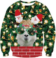 Uideazone Men Women Funny Ugly Christmas Sweatshirts 3d Digital Printed Graphic Long Sleeve Pullover Shirts Christmas Sweater Ideas, Mens Ugly Christmas Sweater, Kids Christmas Sweaters, Christmas Wear, Funny Glasses, Christmas Sweater Party, Ugly Christmas Sweater Funny, Sweater Ideas, Ugly Christmas Sweater Party