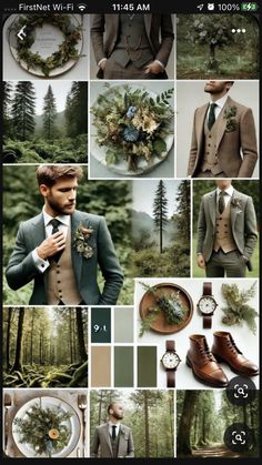 a collage with many different pictures and text that says men's fashions