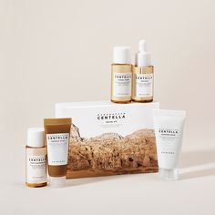 What It Is:A full Centella skincare routine set with 5 mini-sized products for travel or trial of the Centella line. Product Benefits:Calming, Hydrating, Mild exfoliating, Traveling Size Skin Type:Normal, Sensitive, Combination, Dry Key Ingredients:Centella Asiatica Extract, Gluconolactone, Betaine, Citric Acid, Sodium Hyaluronate, Citrus Aurantium Bergamia (Bergamot) Fruit Oil, Helianthus Annuus (Sunflower) Seed Oil, Olea Europaea (Olive) Fruit Oil, Simmondsia Chinensis (Jojoba) Seed Oil, Treha Centella Ampoule, Madagascar Centella, Exfoliating Toner, Tranexamic Acid, Peppermint Leaves, Skin Hydration, Theobroma Cacao, Sodium Bicarbonate, Korean Cosmetics