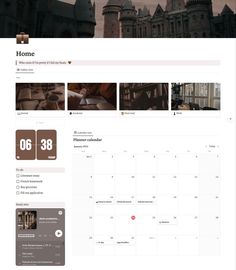 Dark Academia Notion Homepage Dark Academia Calendar, Dark Academia Notion Template, Dark Academia Notion, Academia Notion, Dark Study, Darkacademia Aesthetic, Aesthetic Organization, Notion Ideas