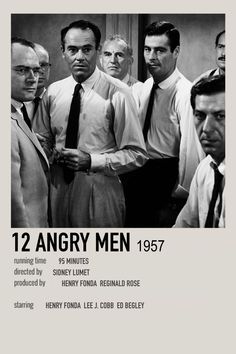 an old movie poster with men in suits and ties