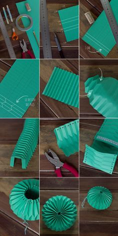 step by step instructions on how to make a paper lantern