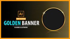 the golden banner with black background and gold trimmings is featured in this image