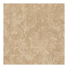 a beige and white wallpaper with an ornate design on it's surface,