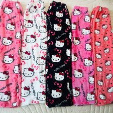 Hello Kitty Patterned Comfy Pajamas — My Comfy Pant Cheap Hello Kitty Print Pajama Pants, Cheap Hello Kitty Print Sleepwear For Summer, Hello Kitty Pajama Pants, Kuromi Clothes, Stonewash Jeans, Skull Rock, Pijamas Women, Comfy Pajamas, Looks Jeans