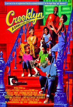 the movie poster for crooklyn's starring children in front of an orange building