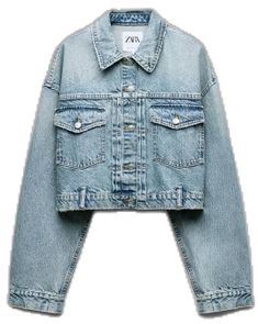 Jean Zara, Crop Denim Jacket, Jeans Blazer, Cargo Skirt, Cropped Denim Jacket, Zara Jackets, Linen Blazer, Denim Jean Jacket, Workout Jacket