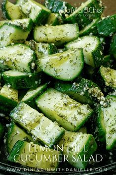 cucumber salad with lemon dill and herbs